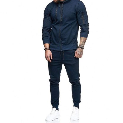Customized Label Gym Activewear Jogger Hoodies Suit Sports Men Fitness Tracksuit - Image 4