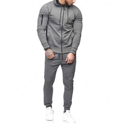 Customized Label Gym Activewear Jogger Hoodies Suit Sports Men Fitness Tracksuit - Image 5
